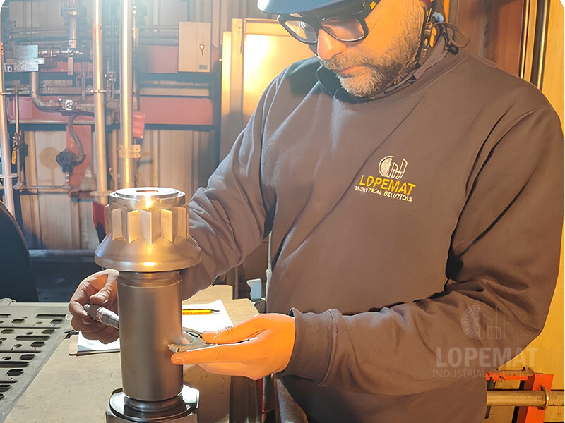 Técnico ejecutando pruebas no destructivas — proyecto ENAP Refinería Bío Bío
